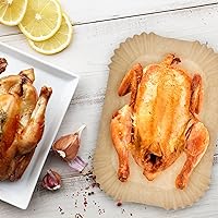 Vista 8 de Forros para freidora de aire, 200 unidades, forros de papel desechables para freidora de aire, resistentes a altas temperaturas, forro de pergamino