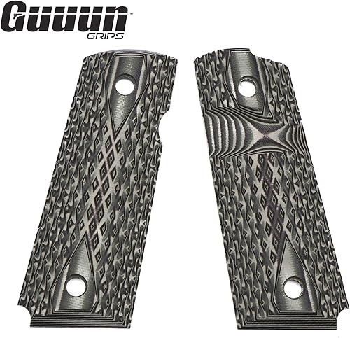 Miniatura 4 de Guuun G10 Grips para 1911 CompactOficial, Corte Diamante Big Scoop Textura - 9 opciones de color