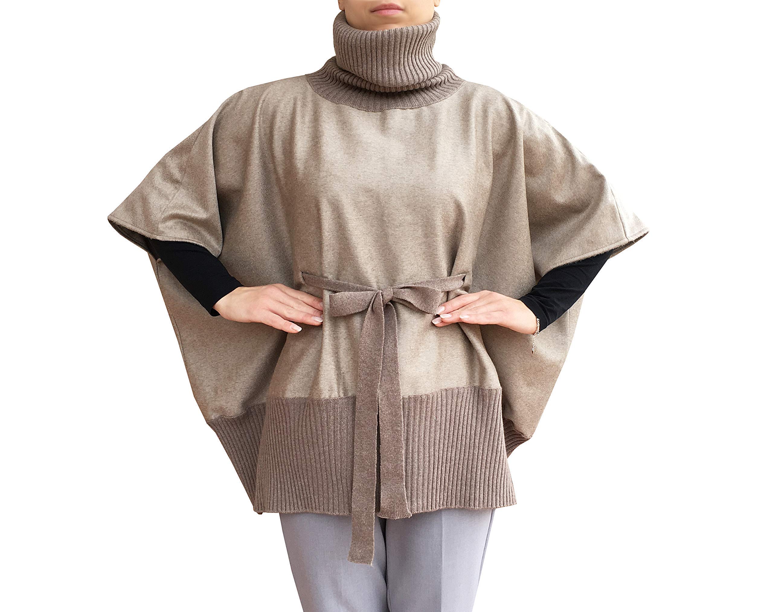 Poncho Maglione Donna Invernale 100% Cashmere Elegante