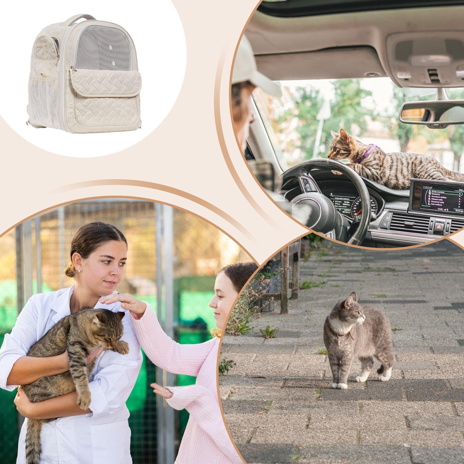 Transporter Dla Kota Składana Torebka Torba, Składany Torba Torebka Worek | Transporter Dla Kota Plecak Torba Na Podróże Piesze Wędrówki Kemping Wycieczki Na Świeżym Powietrzu Samochód