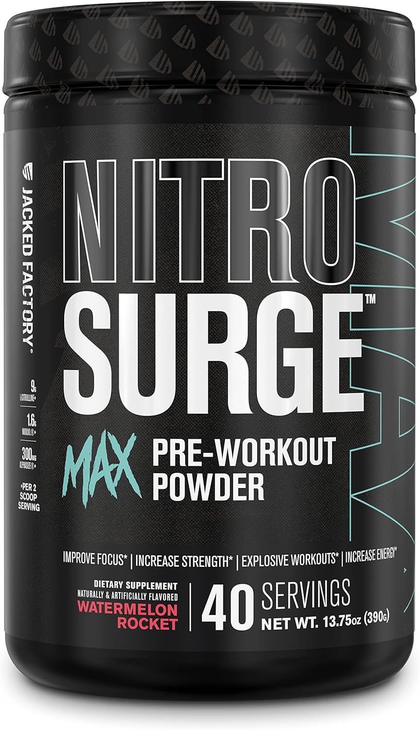 Jacked Factory Nitrosurge Max Nootropic Pre Workout Powder