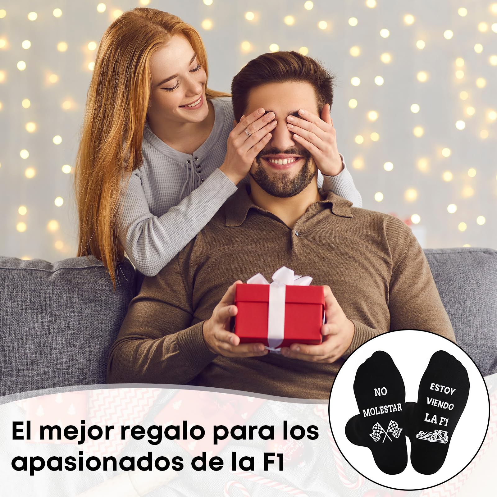 Leikedun Calcetines Divertidos de Fórmula 1 Antideslizantes Regalo Original para Amantes del F1