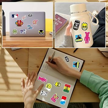 101 Pack Skate Stickers Non-Repeat Waterproof Vinyl for Adults Teens Boys