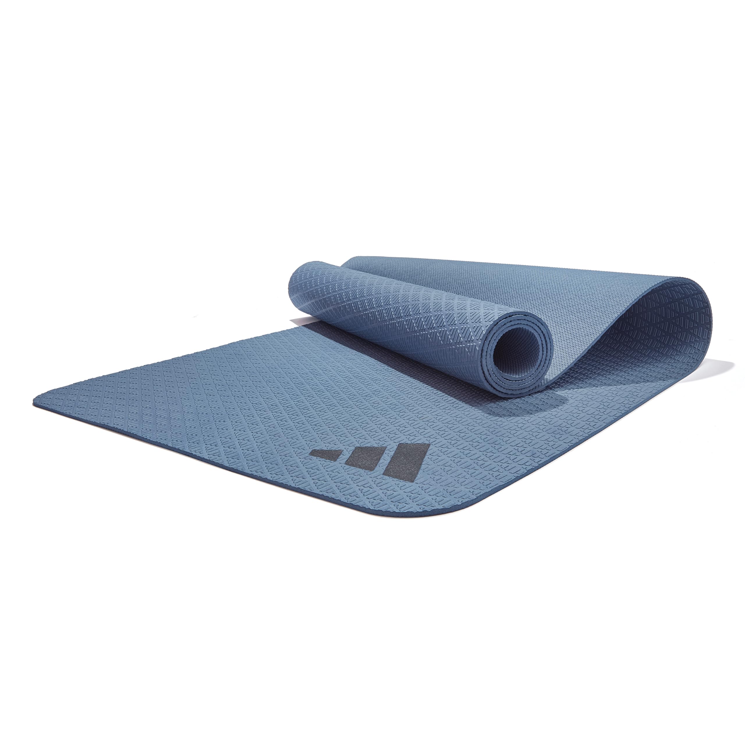 Adidas Yoga Mat 4 mm - Yoga Mat Made from 50% Recycled Material Free from PVC - Non-Slip and Textured Surface (176 x 61 cm) for the Perfect Grip during Yoga (Preloved Ink)