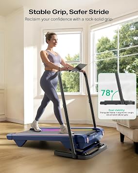 UREVO Walking Pad Handle Bar Only, Universal Compatible for Walking Pads 23.6'' Wide, Transform WalkingPad Into a Treadmill in Seconds, Easy Moving with Wheels, Quick Assembly, Sturdy Design, Black