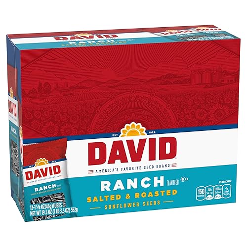 Miniatura 5 de DAVID - Semillas de girasol tostadas y saladas, 1.625 onzas, paquete de 12