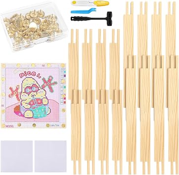 Czlotyh 8 PCS Needlepoint Stretcher Bars Kit 2 Sizes for Needlework