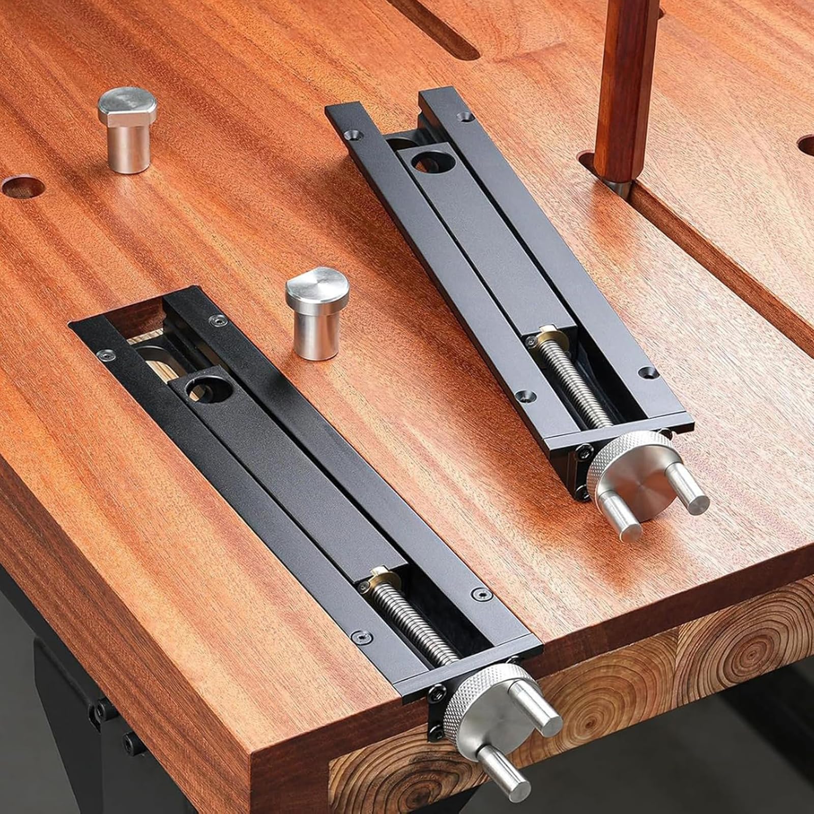 Woodworking Bench Vise/Tail Vise; Adjustable Workbench Tail Vise; 20mm Hole Diameter; for Home workshops and Woodworking Benches.