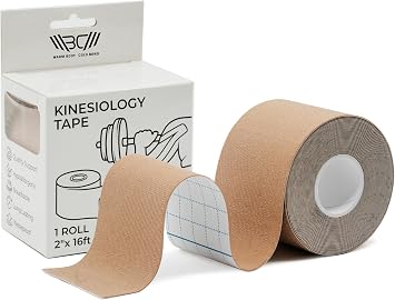 WARM BODY COLD MIND Kinesiology Tape | 2in16.4ft - Waterproof Sports Tape, Elastic Athletic Tape, Latex Free, for Muscle Strain Relief & Joint Support