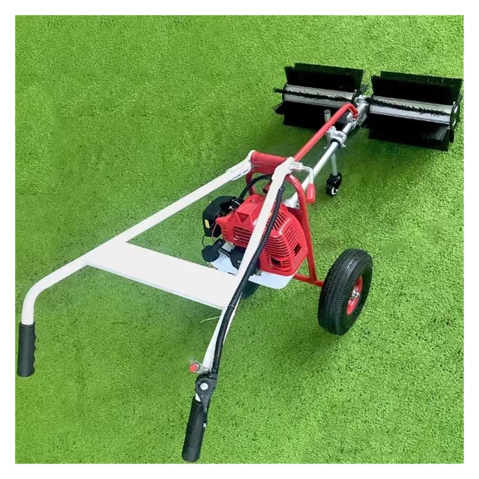 Máquina Barredora De Césped Artificial Tractor Barrido Empuje Manual Limpieza Potente