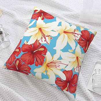 Amazon.co.jp: ハワイ ハイビスカス 花柄 アニメ クッション