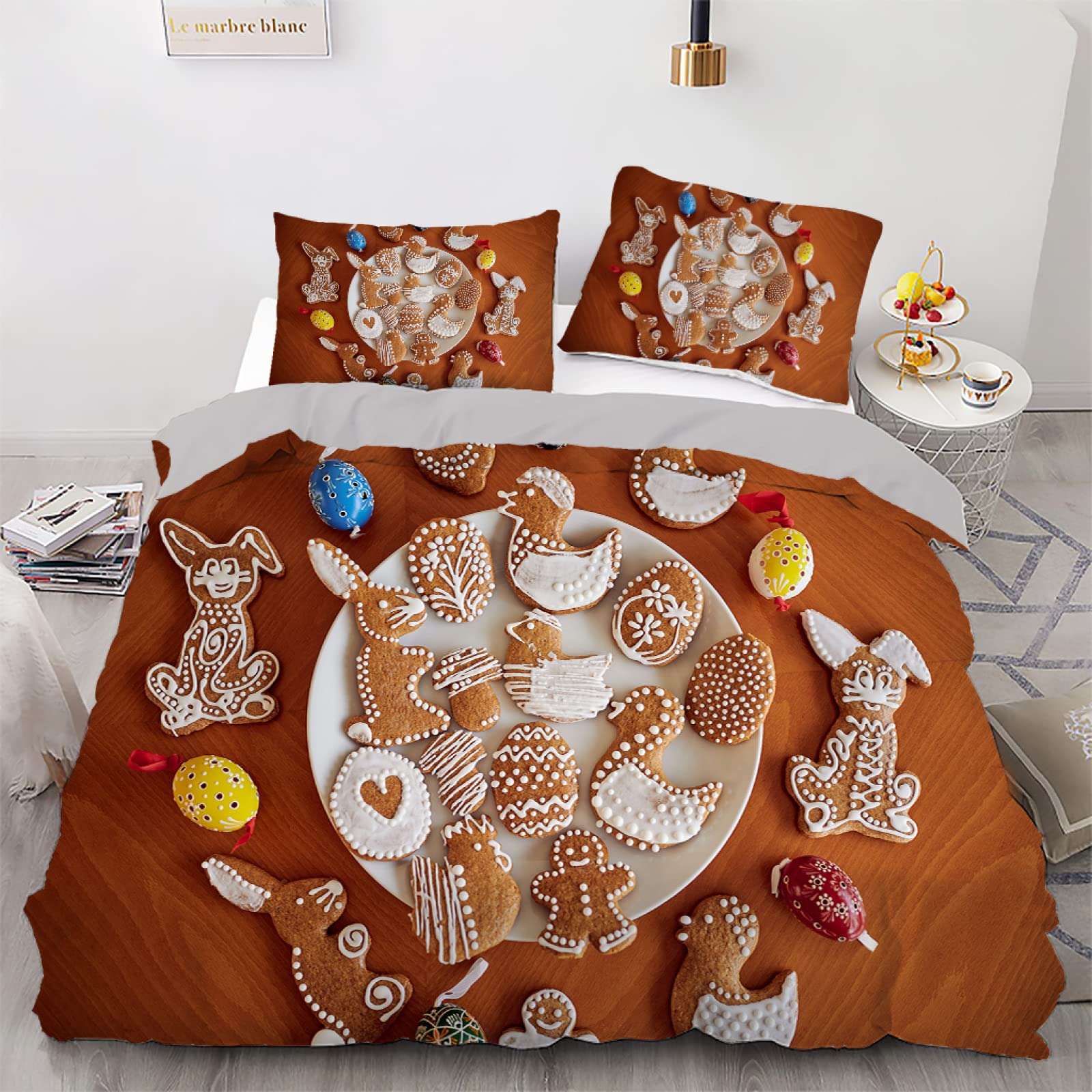 Housse couette ado marron 140x200 cm pour simplifier le lit grâce à sa fermeture éclair