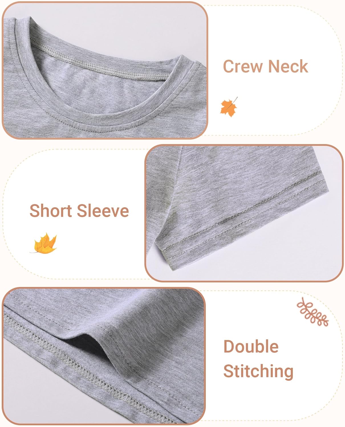 3 Pack Baby Boys Short Sleeve Cotton T-Shirts Toddler Boy Clothes Tee Size 18M-5T - Image 5