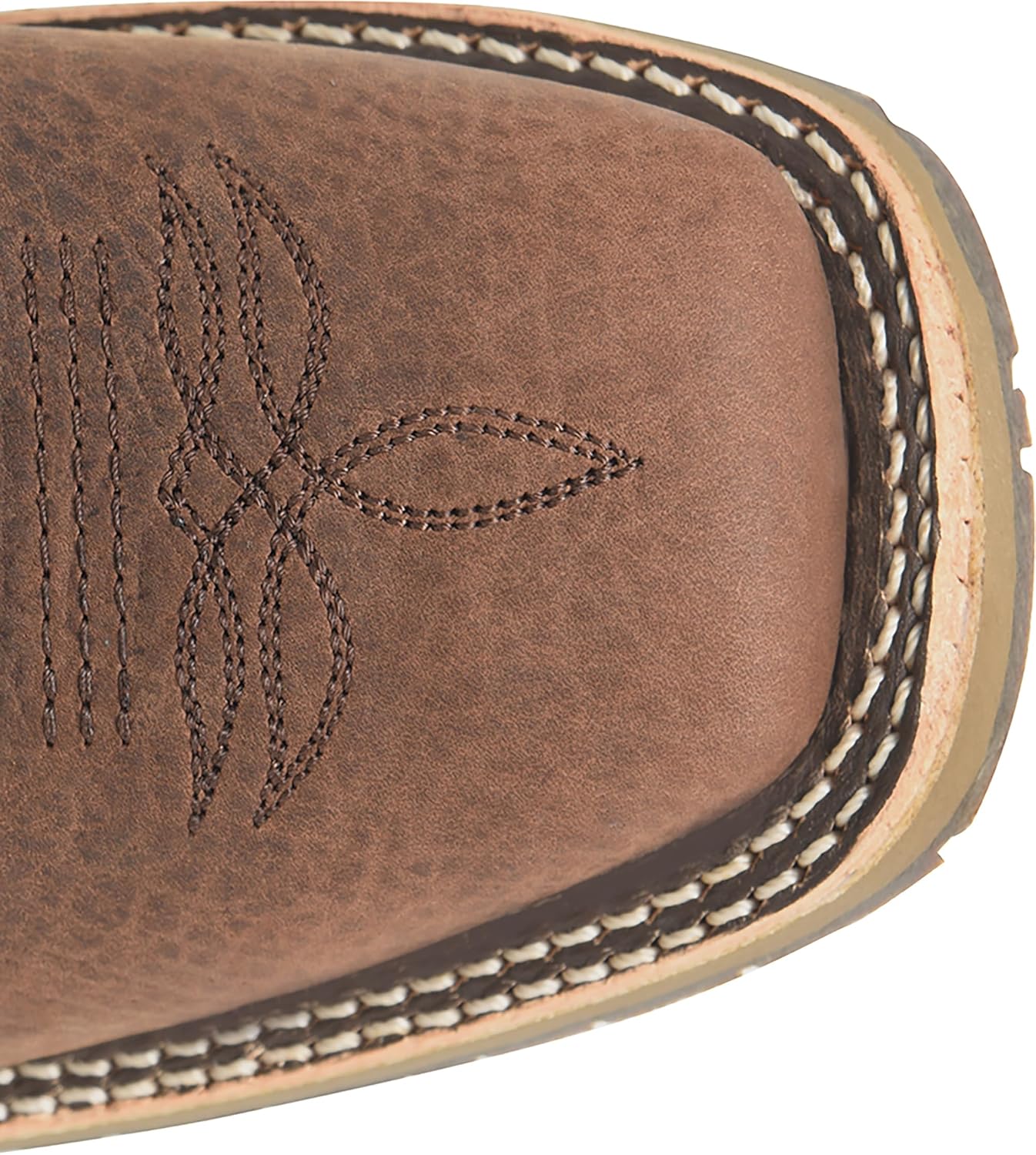 DOUBLE-H Mens 11" Union Built Roper Western-Boots, Rugged Leather Pull-On Work Boots, Durable Comfort for All-Day Wear