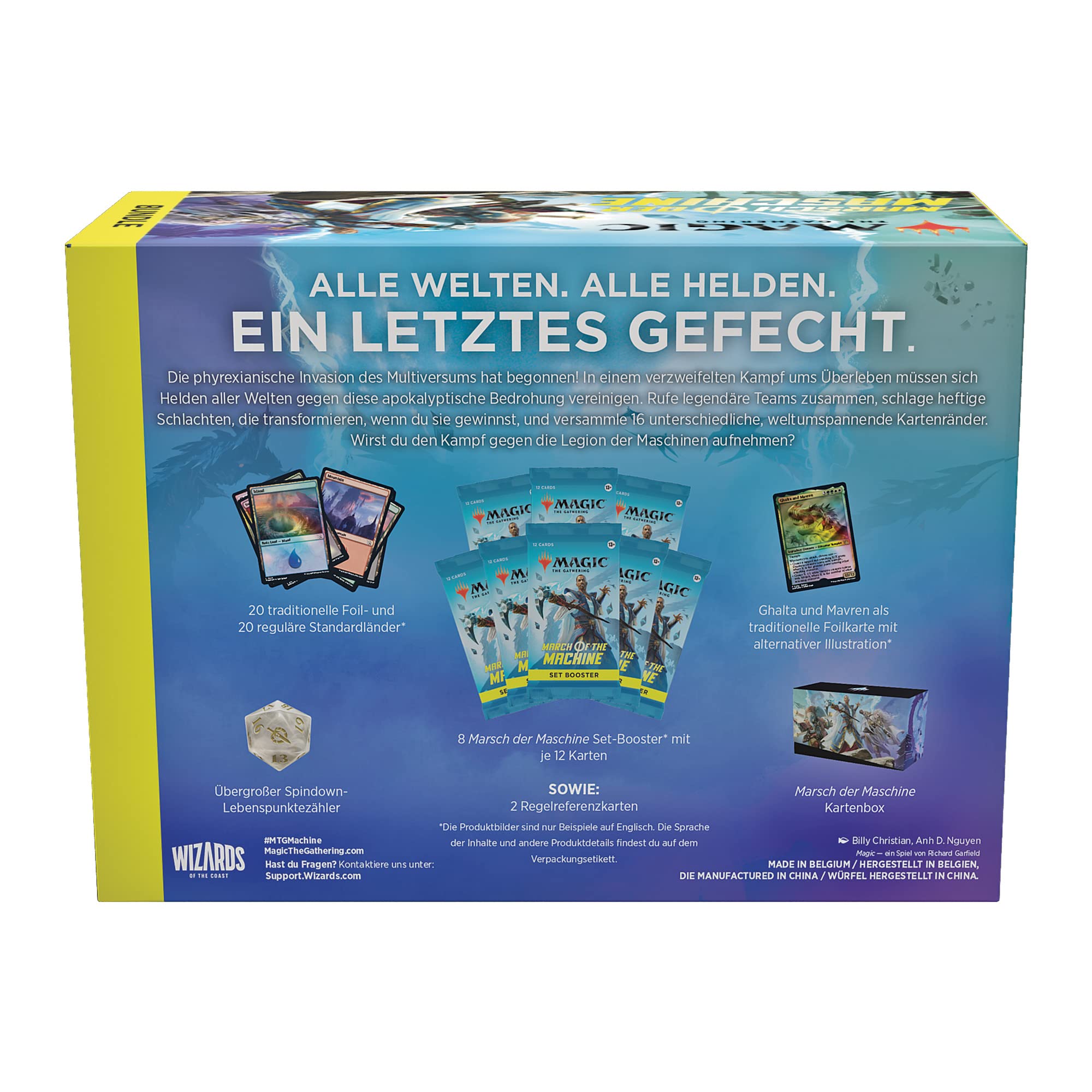 Magic: The Gathering Marsch der Maschine Bundle, 8 Set-Booster und Zubehör (Deutsche Version)