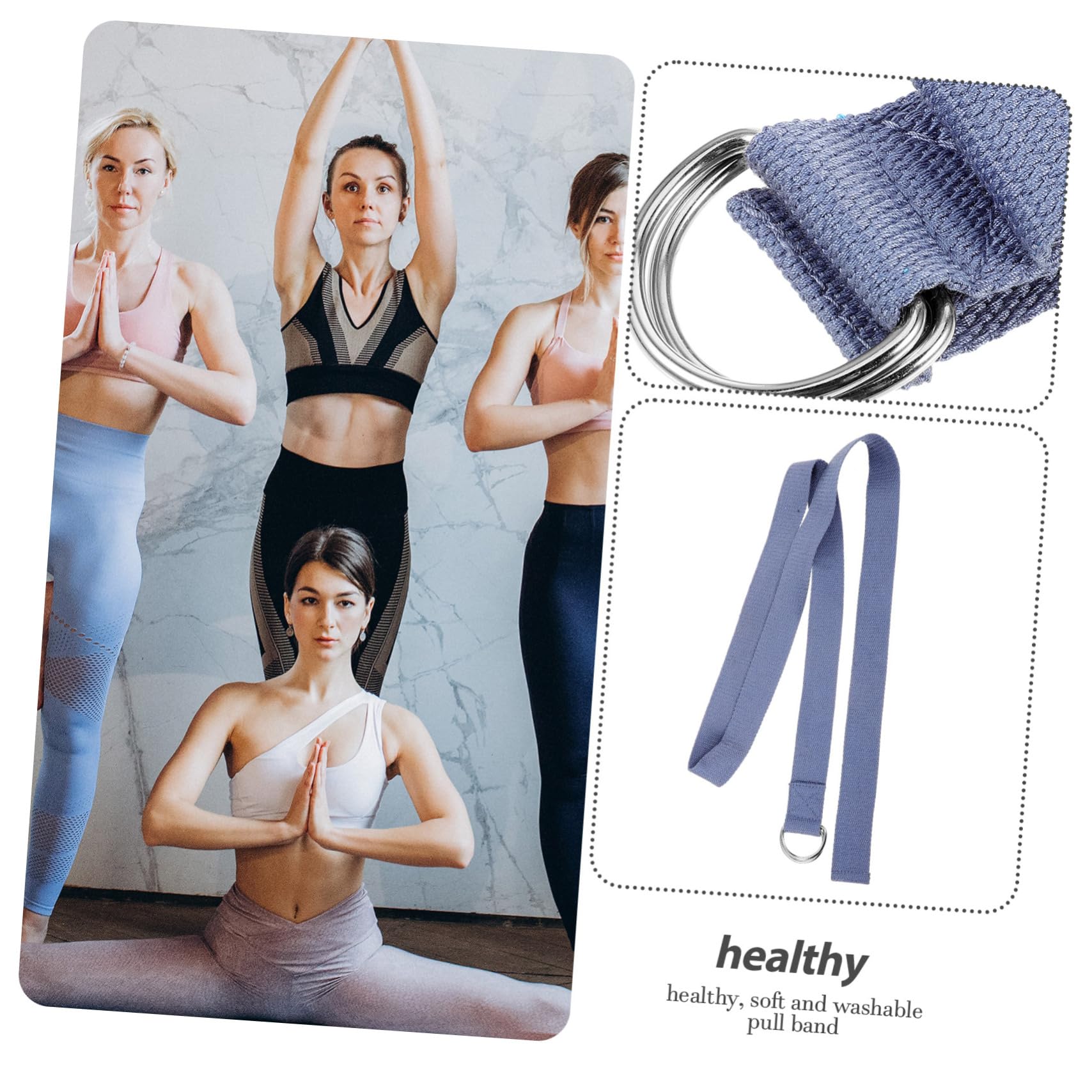 POPETPOP Professional Yoga Strap Fitness Band for Stretching Yoga Training Band Mat Holder Multi-purpose Workout Accessory
