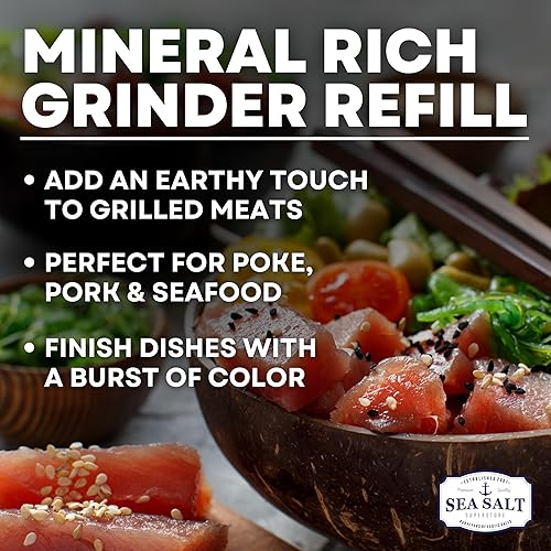 Vista 4 de Alaea - Sal roja infundida con arcilla Alaea rica en minerales, sal hawaiana roja cristalina gruesa que añade color a cualquier plato para un uso