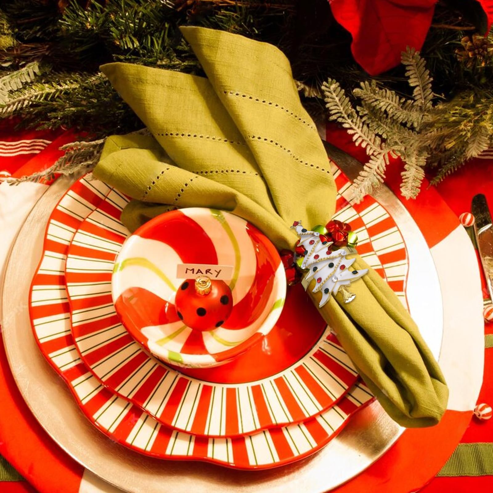 12 Pièces Ronds de Serviette de Noël, Doré Porte-Serviettes Flocon de 12 Pièces Ronds de Serviette de Noël, Doré Porte-Serviettes Flocon de