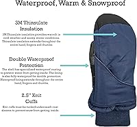 Vista 4 de N'Ice Caps Kids Waterproof Snow Mittens - Thinsulate Boys Girls Cold Weather