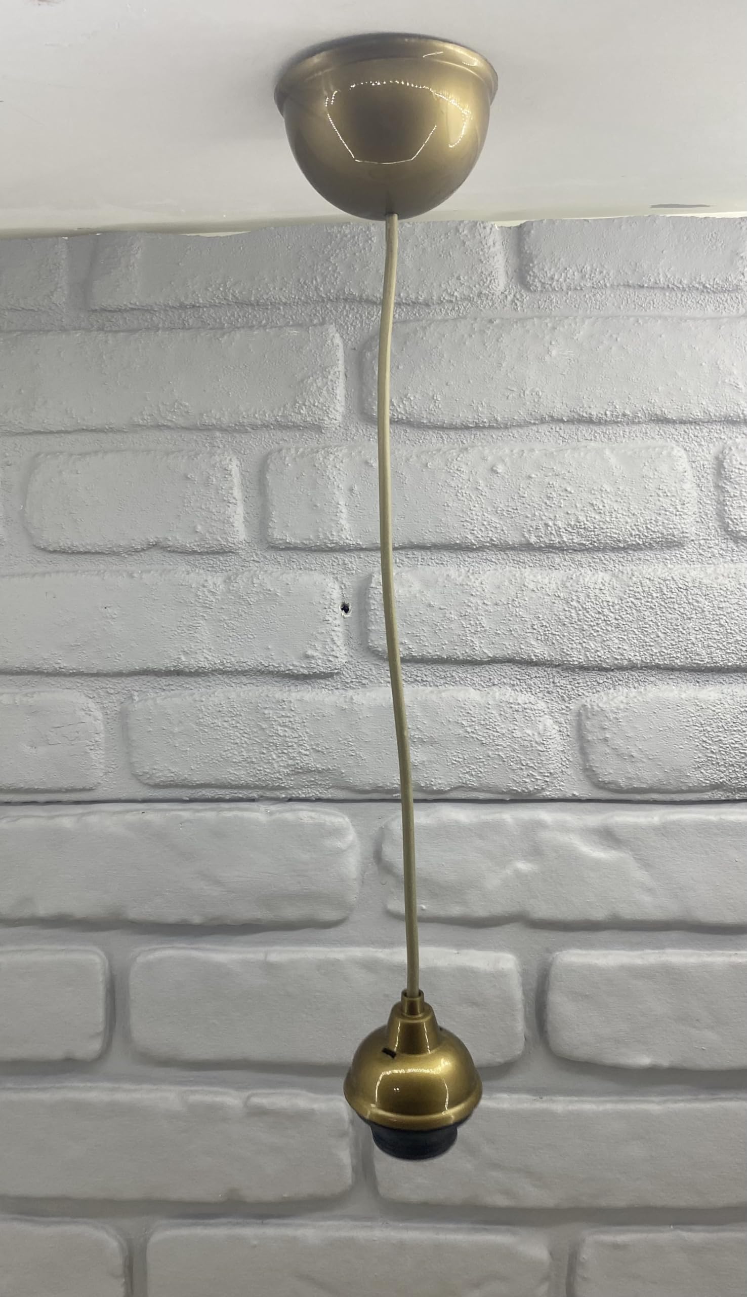 Eskitme Gold Avize Plastik Kablolu Sarkıt Duy E27 Tesisat