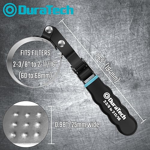 Miniatura 2 de DURATECH Llave giratoria extra pequeña para filtro de aceite, herramienta de extracción de filtro de aceite, se adapta a filtros de 2-38 a 2-1116