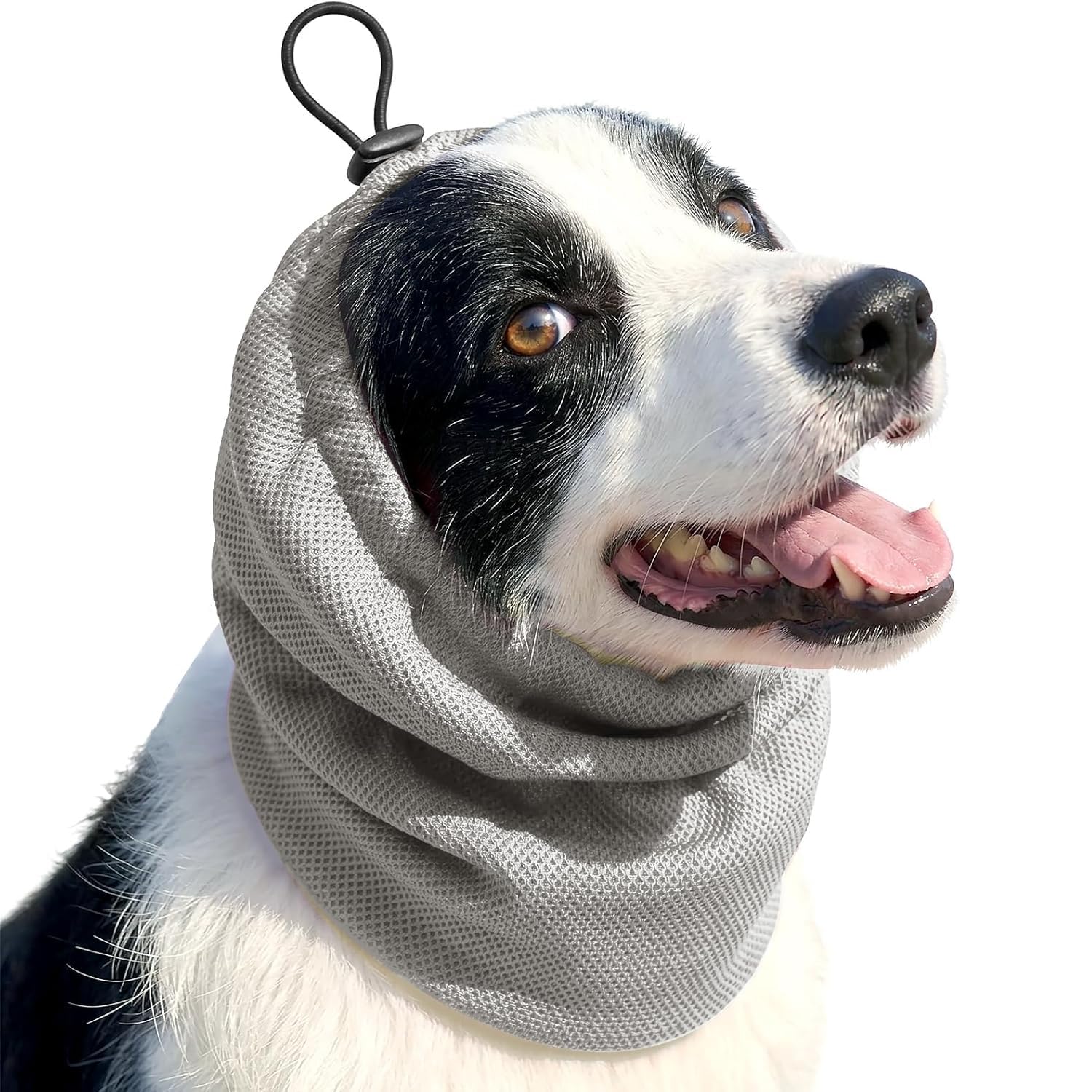 Obroża chłodząca dla psa, chłodzący szalik dla psa, bandana dla psa, chłodząca obroża z bandanią dla psa na lato, do schładzania psa latem (Gris, L)