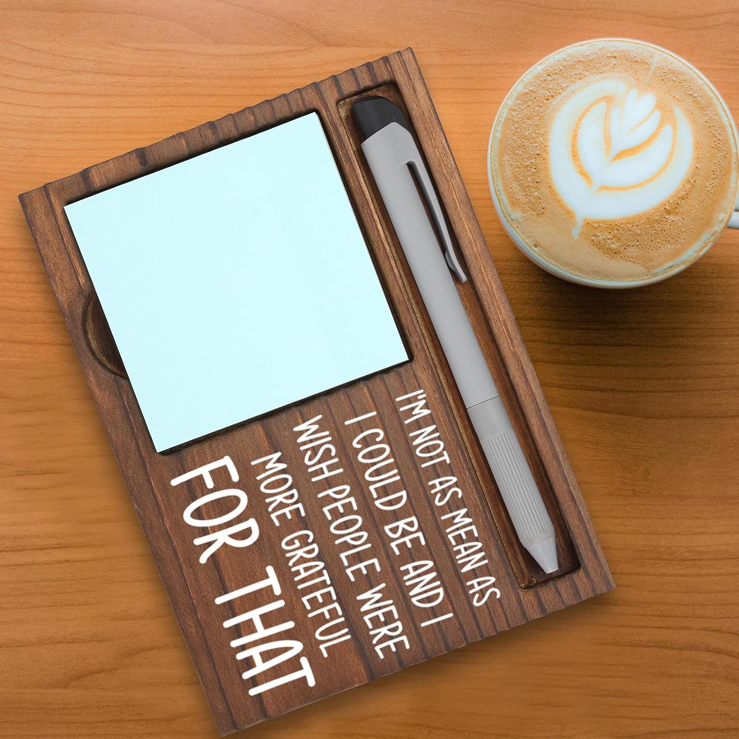 Funny Coworker Gift Sticky Note Holder, Sarcastic Office Desk Organizer Appreciation Thank You Gift for Coworker Friend Boss, Funny Desk Accessory PB072 image 3