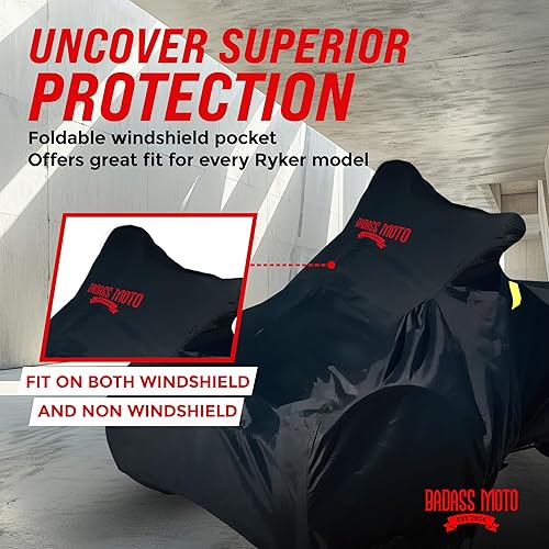 Miniatura 4 de Badass Moto Funda impermeable para motocicleta Can Am Ryker para 600, Rally, Sport, Can Am Ryker 900, All Wx, fundas resistentes para motocicleta