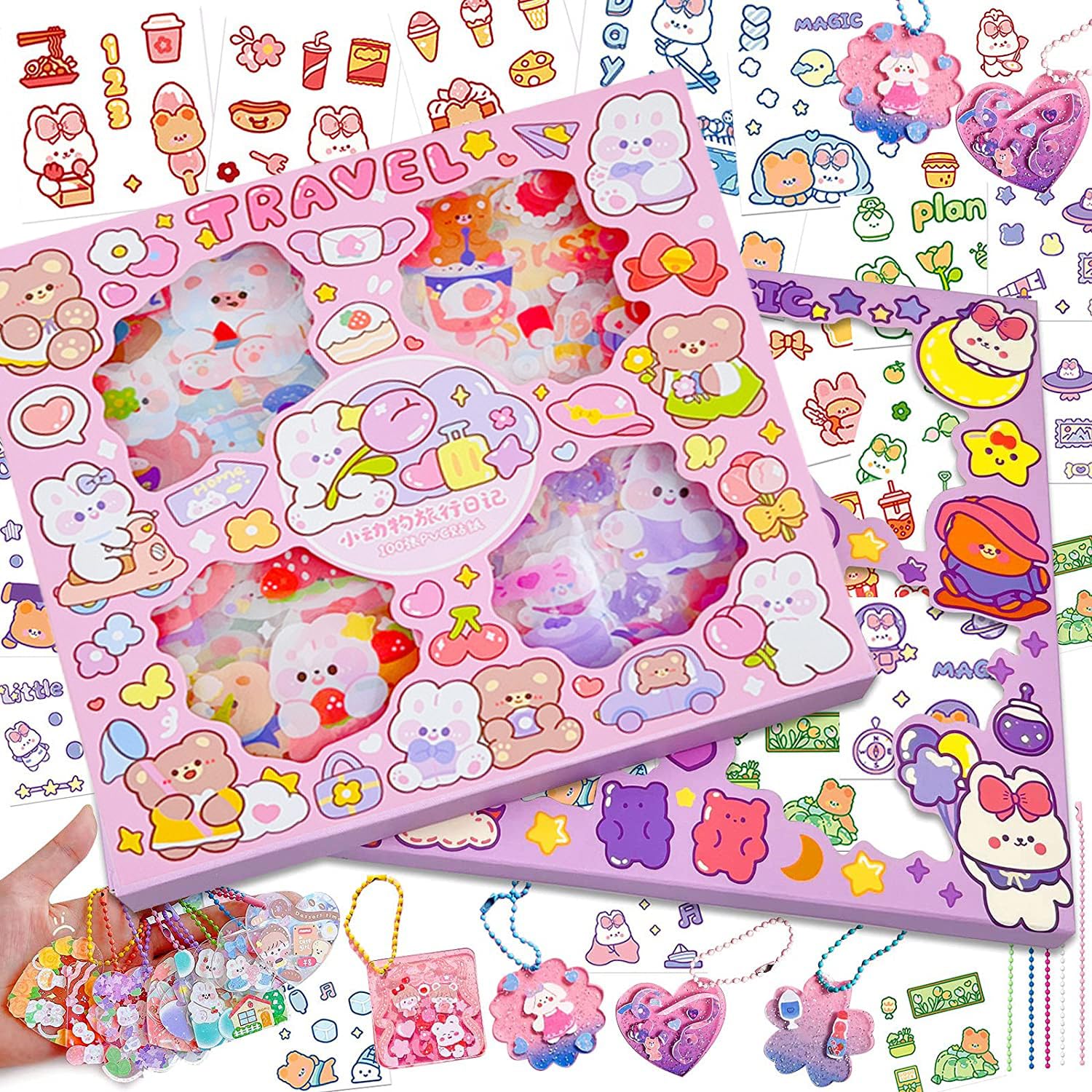 Onsinic 1 Packung Journey Sticker – Kawaii Cartoon Aufkleber Für Scrapbooking & Deko, PVC