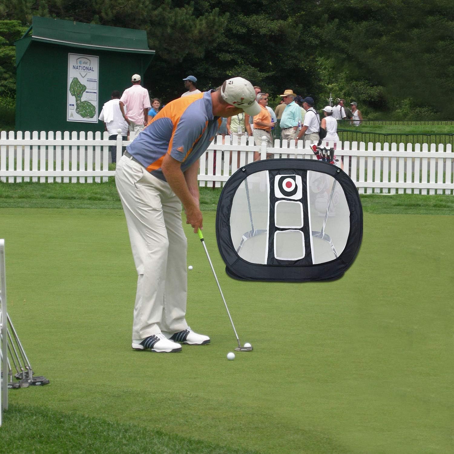 Veggicy Golf Chipping Net, Golf Net Indoor Outdoor Collapsible Golf Net Accessories Golf Target Net - for Accuracy and Swing Practice, with A Golf Hitting Mat and Carry Bag : Everything Else