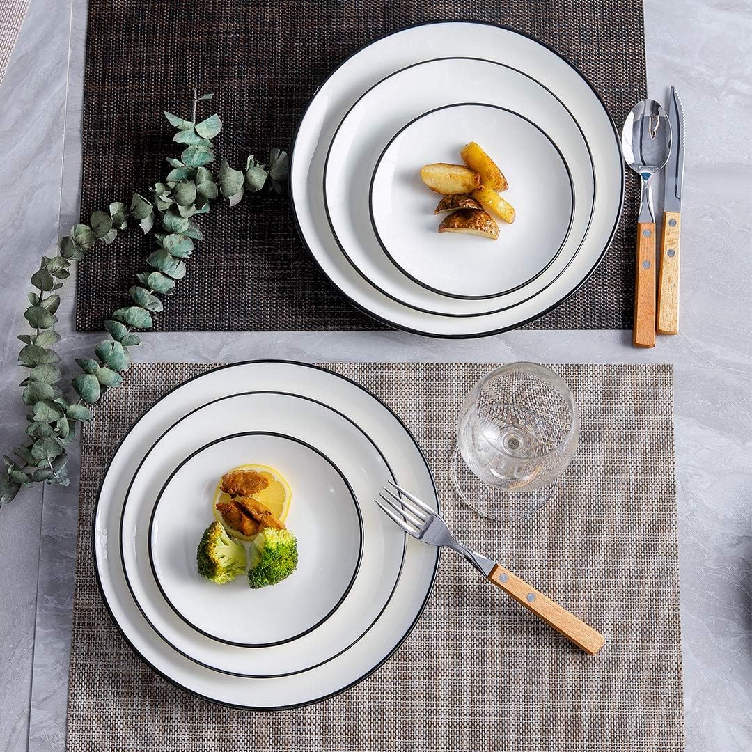 YOLIFE 6 inch Small Ceramic Plates, Appetizer Plates Set of 6