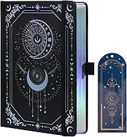 TIEFOSSI Vintage Lined Journal Notebook A5 Hardcover, 316 Numbered College Ruled Pages, Pen Loop, Ribbons for Women Men Work School