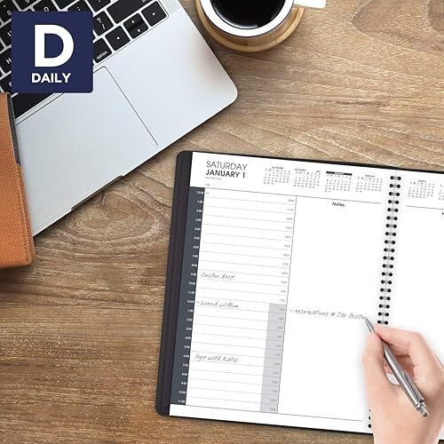 Miniatura 2 de AT-A-GLANCE - Agenda y agenda diaria 2022, 8-12 x 11 pulgadas, grande, 24 horas, negro (7021405)