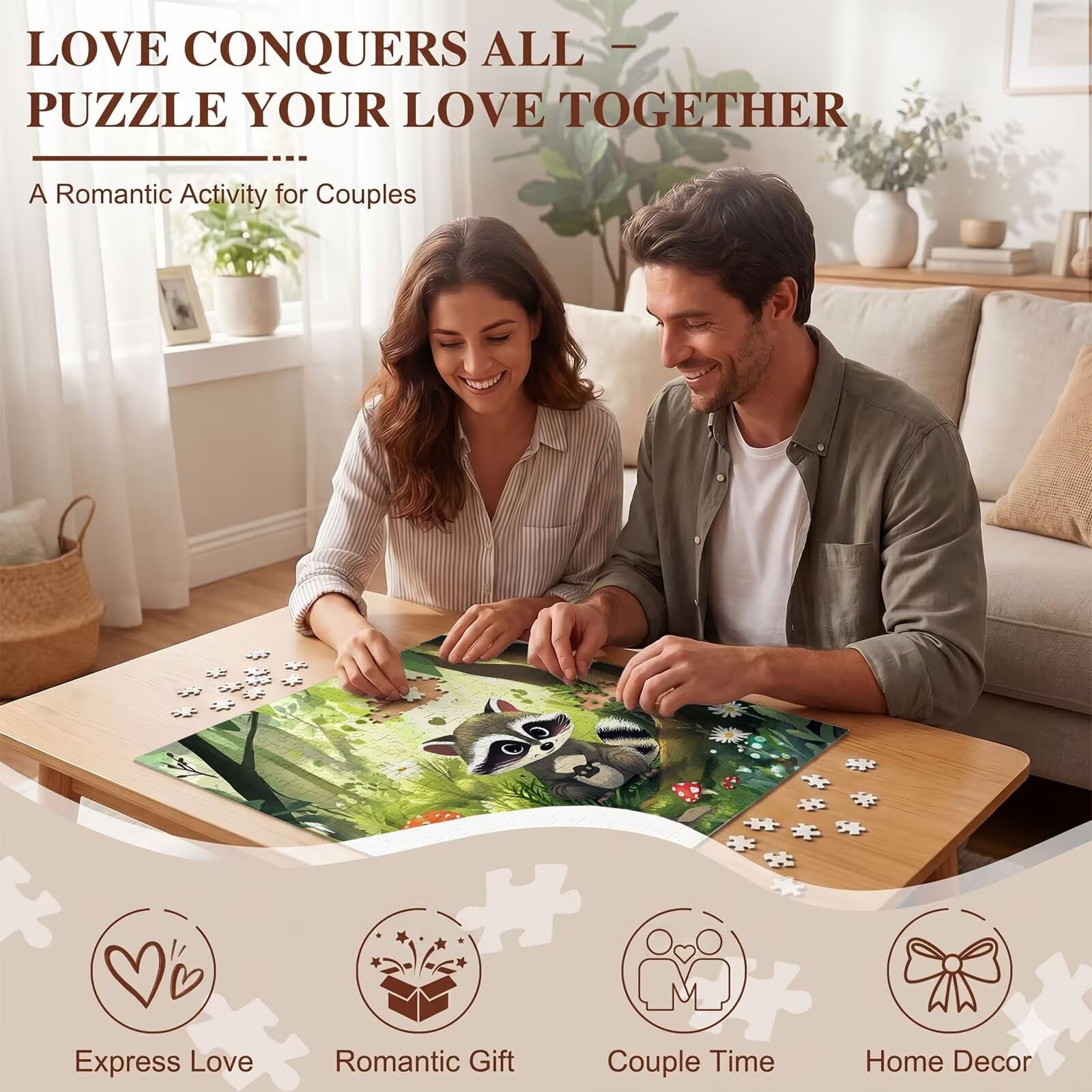 Puzzle 2000 Teile, Holzpuzzle Erwachsene [AAA], Impossible Game 99 x 70 cm, Kniffliges Denksport Spiel für Männer Frauen, Familienspiel, DIY Home Dekor,Geschenk für Geburtstag, Tier Wald-2 f0-167