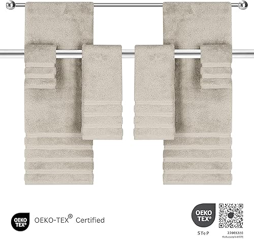 Miniatura 5 de Classic Turkish Towels - Juego de toallas de baño de 4 piezas para hotel o spa, resistentes y de secado rápido, fabricadas con 100% algodón turco,