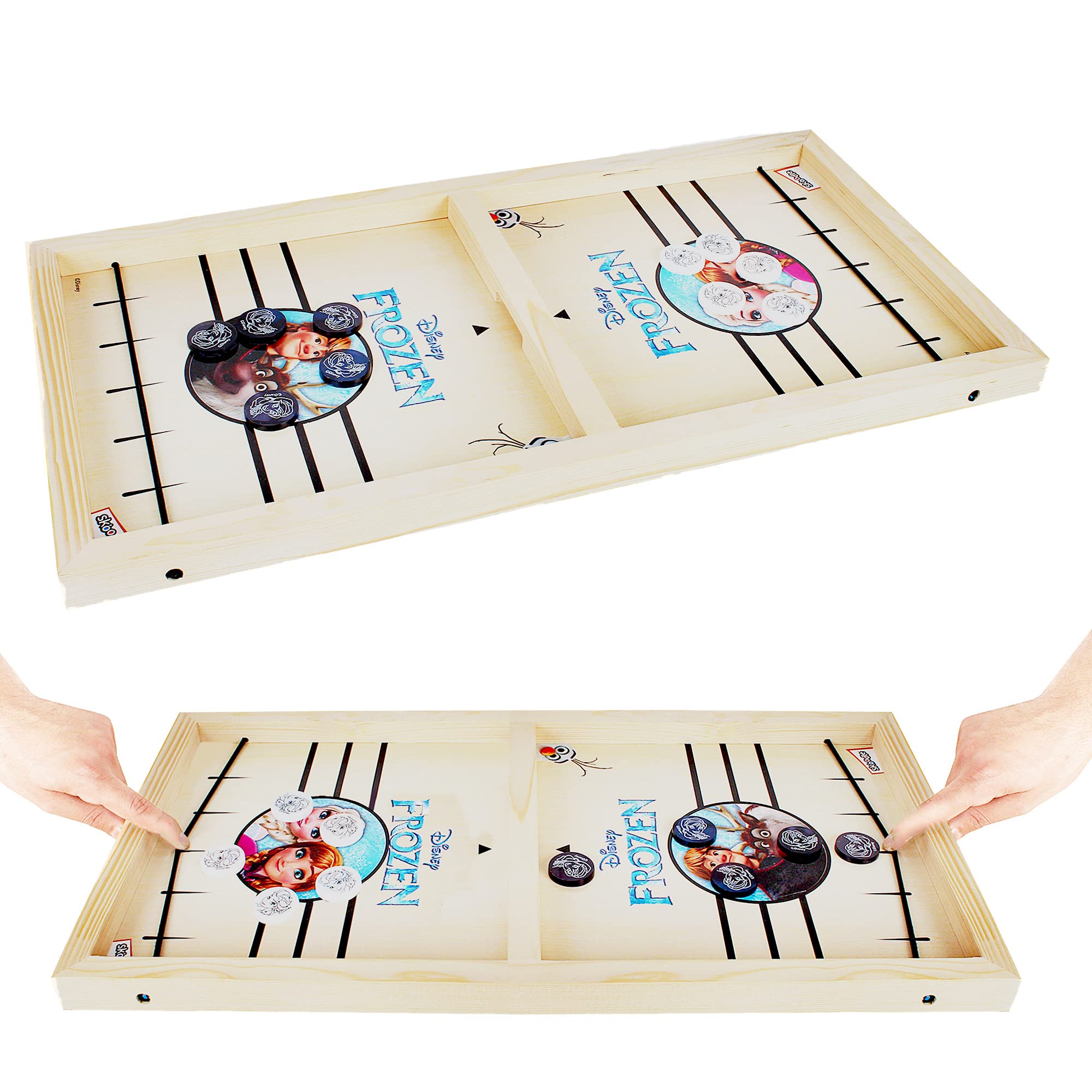 Skoodle Sling Puck Game Board String Hockey Toy (Frozen) Portable Table Interactive Board Game for Kids & Adults, Desktop Board Game for All Age Group (B0978M5ZCY) Amazon Price History, Amazon Price Tracker