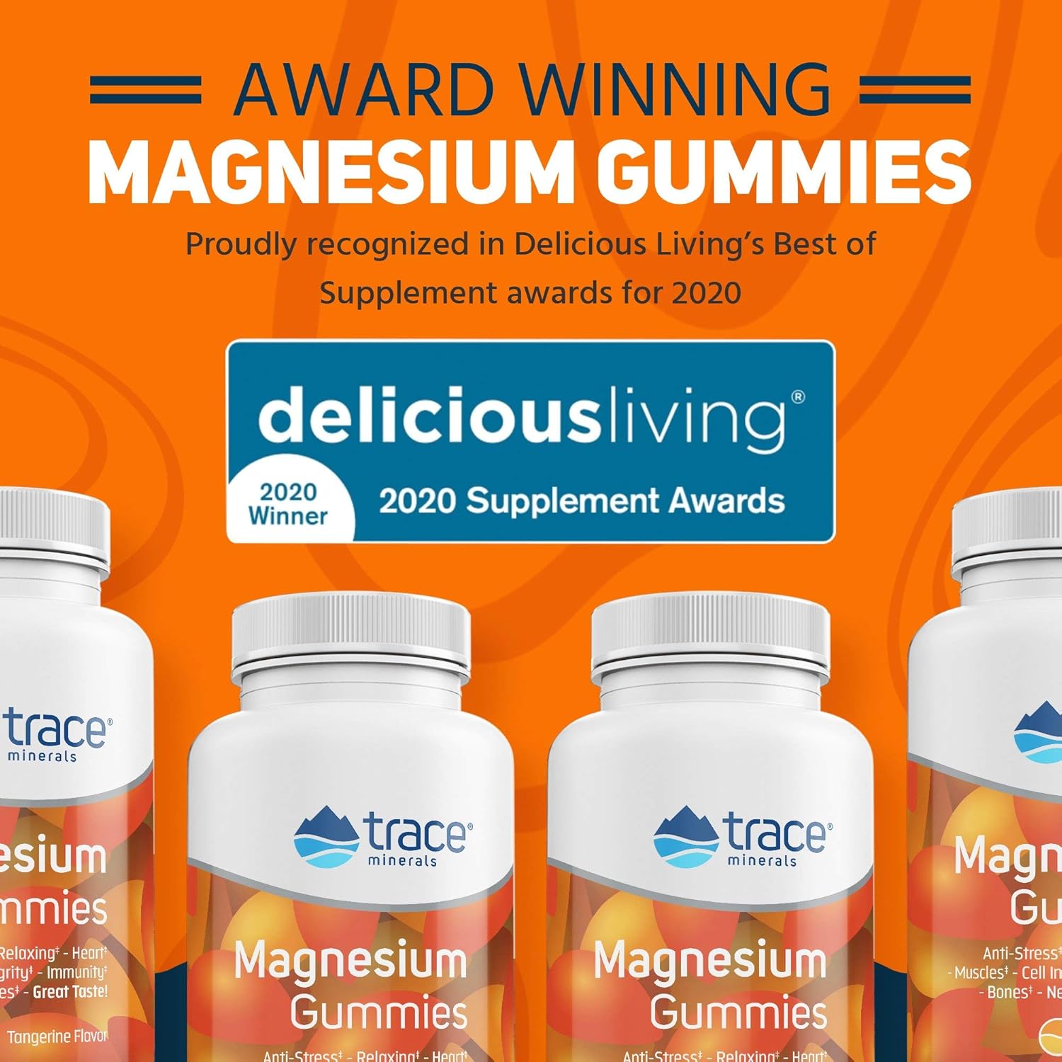 Trace Minerals Research Tangerine Magnesium Gummies 120 Count, 120 CT : Health & Household