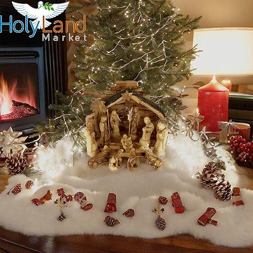 Miniatura 8 de Holy Land Market Juego de pesebre de madera de olivo - Talla tradicional