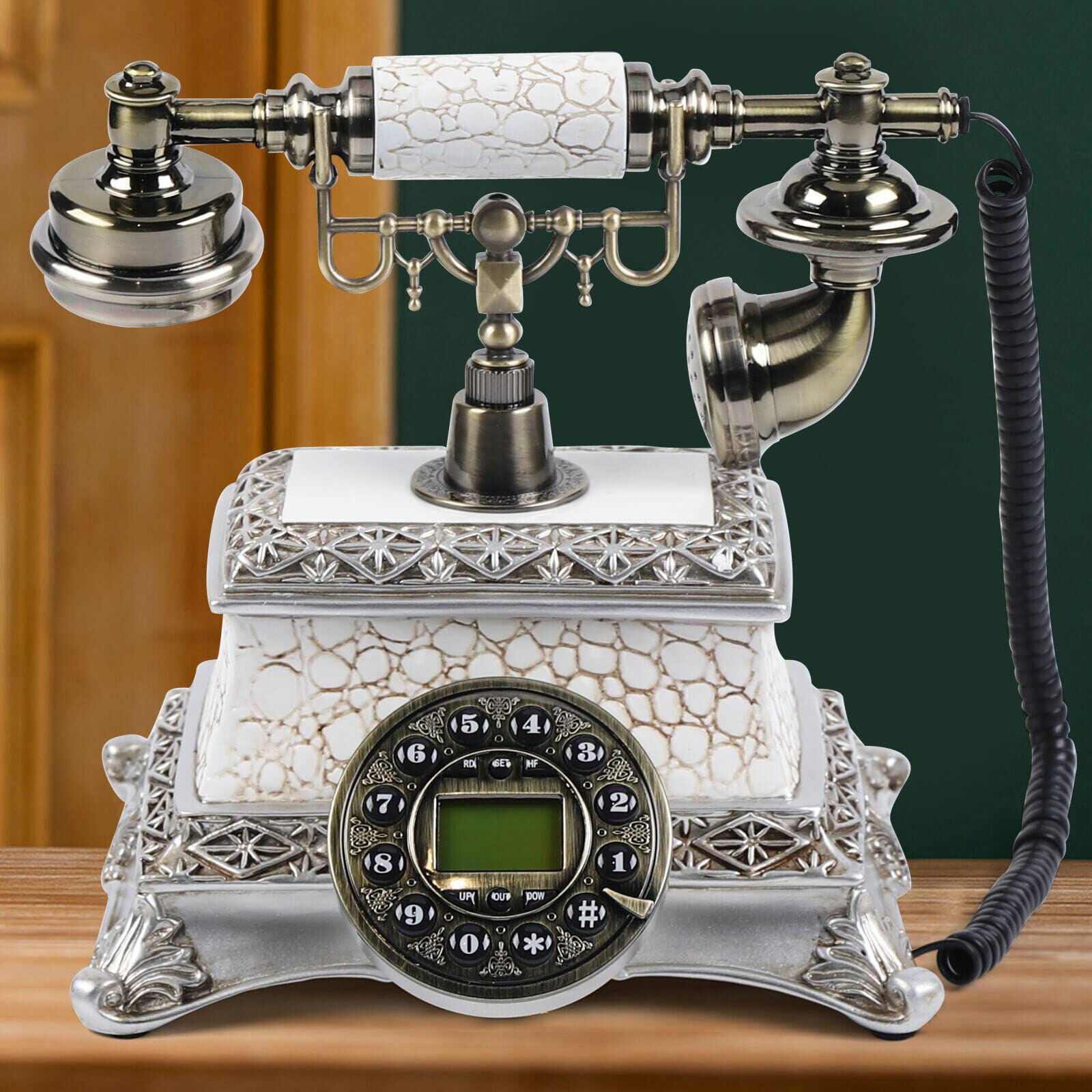 Telefono fisso retrò nostalgia telefono antico telefono da tavolo retrò classico telefono di casa antico telefono fisso telefono fisso per casa ufficio