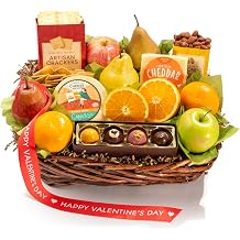 A Gift Inside Valentines Day Orchard Delight Fruit and Gourmet Gift Basket