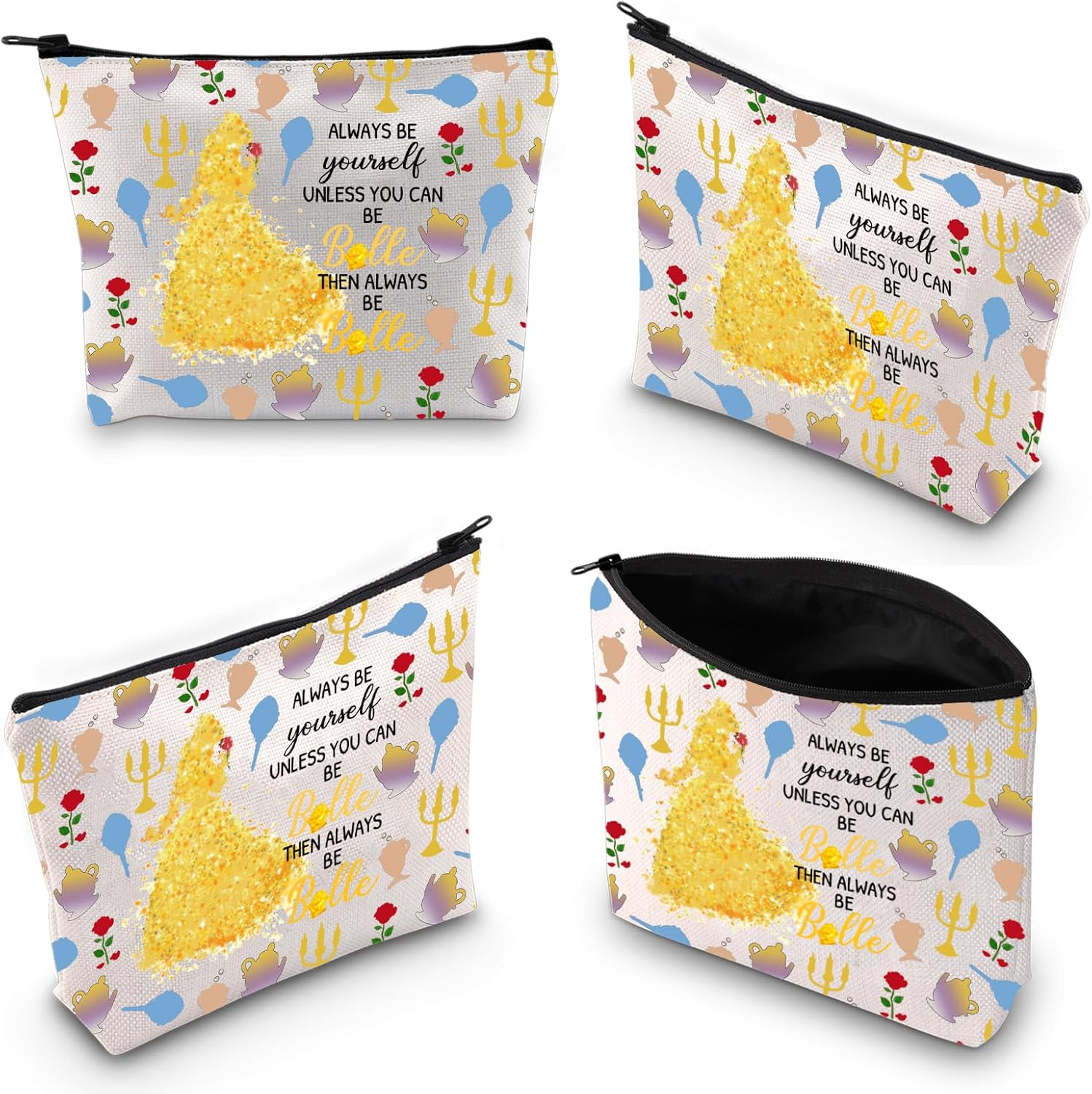 XYANFA Movie Makeup Bag Movie Fans Gift Princess Birthday Gift Fairy Tales Cosmetic Bag - Image 3