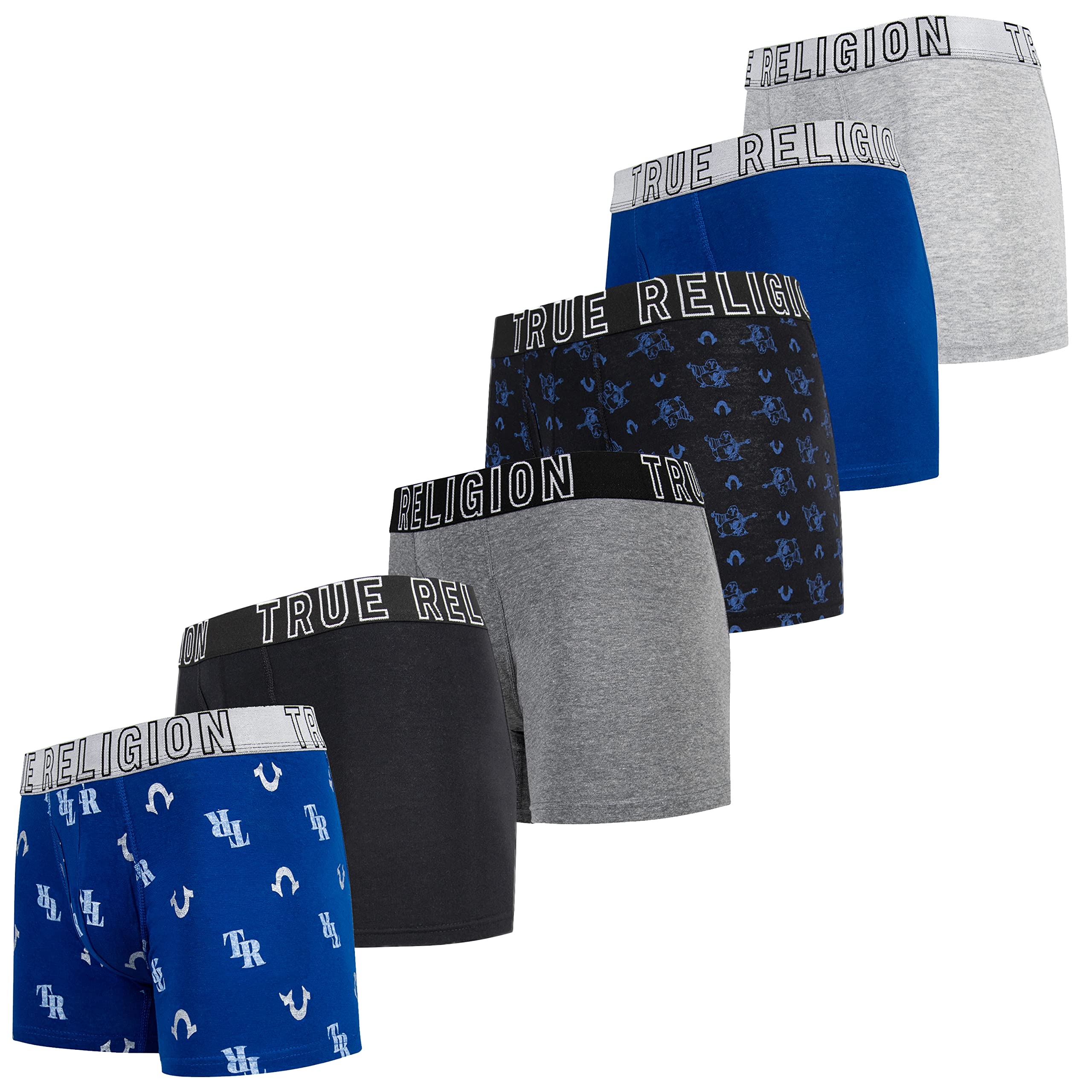 true religion mens boxer briefs – trunks underwear for men pack, 6-pack