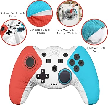 Gaming Controller Shaped Plush Throw Pillow Cushion