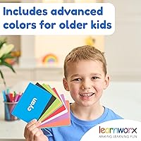 Vista 4 de Tarjetas de colores para niños pequeños – 44 tarjetas flash para ayudar a aprender colores y palabras – Tarjetas gruesas de aprendizaje – Incluye