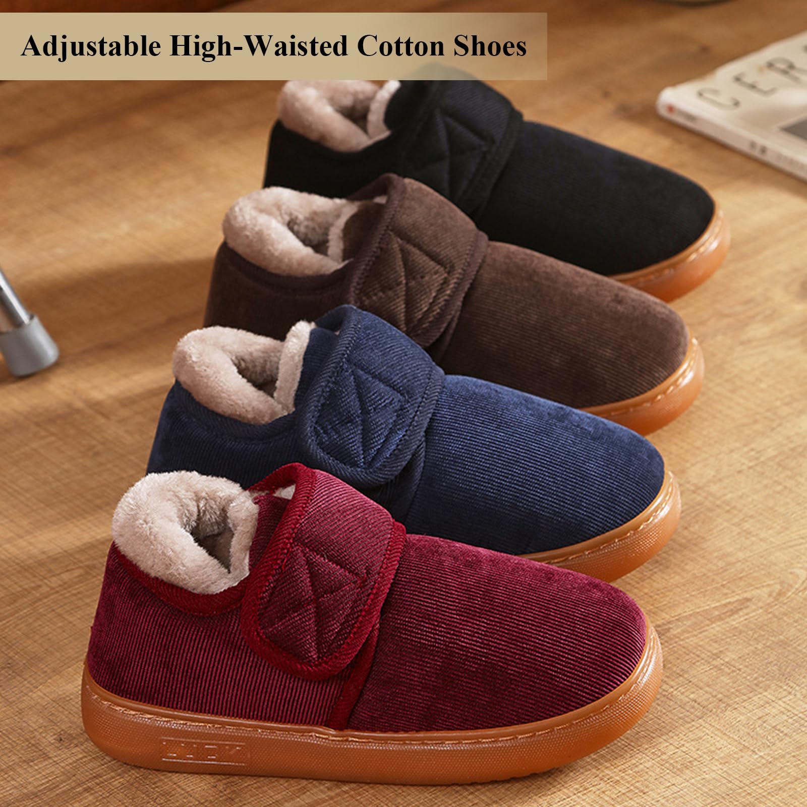 Bottes de Neige Femmes Hiver Doublée De Fourrure Chaud Chaussons Confort Bottines Hommes Extérieur Antidérapant Chaussures de Marche