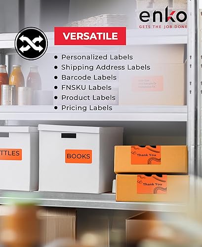 Miniatura 10 de enKo - 6 rollos, 1800 etiquetas térmicas directas Amarillo compatible con etiquetas Dymo 30256  Etiquetas adhesivas (2-516 x 4 pulgadas) Uso con