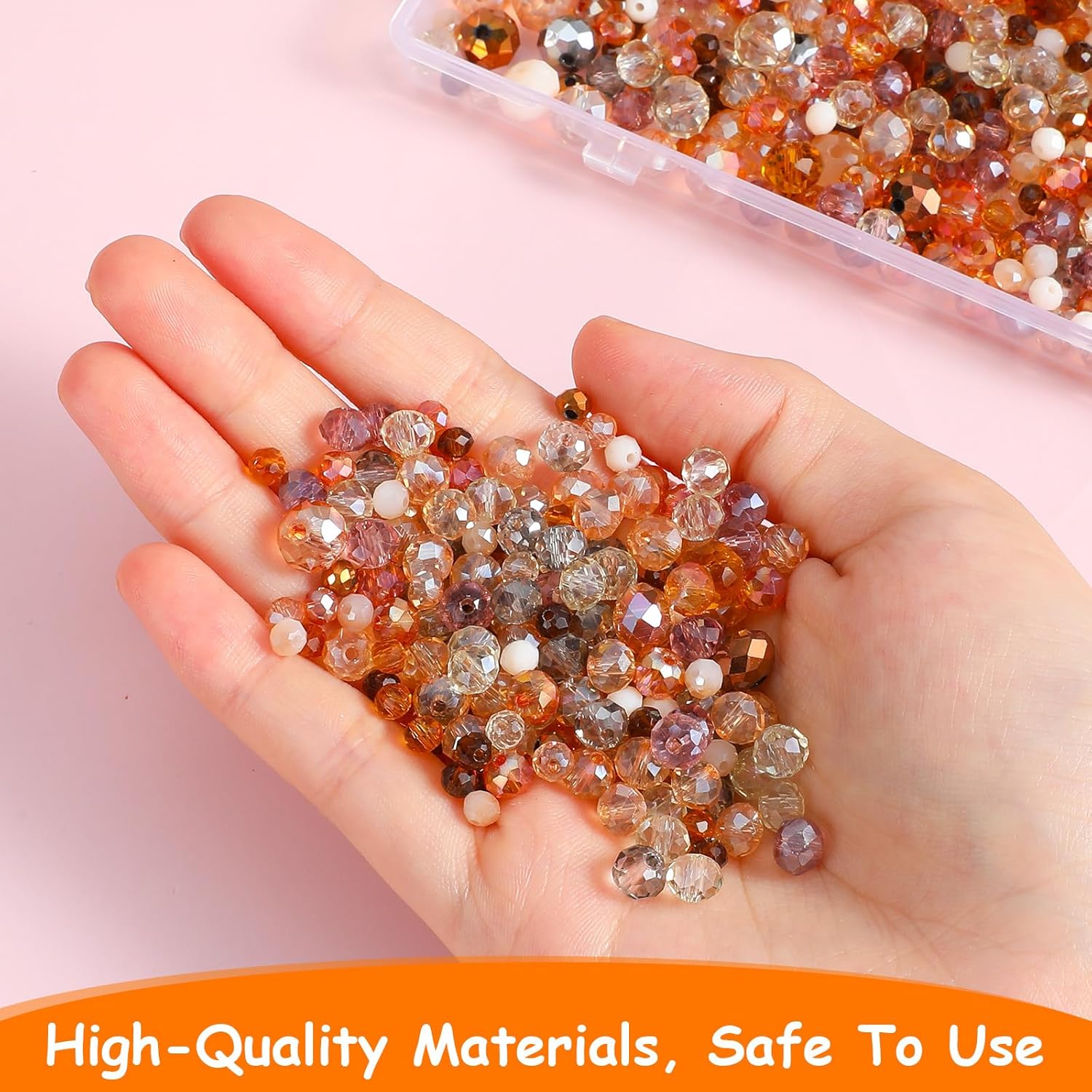 800 PCS Glass Crystal Beads for Jewelry Making Faceted Crystal Glass Multi Loose Rondelle Beads Colorful Assorted Suncatcher Bead for Crafts Bracelets Necklace Earring DIY Decor (4mm 6mm 8mm) - Image 7