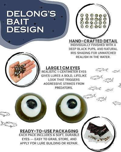 Vista 15 de DELONG LURES - Señuelos de plástico suave para insectos y insectos para pesca de panfish, Bluegill y hielo Barrenador de maíz C