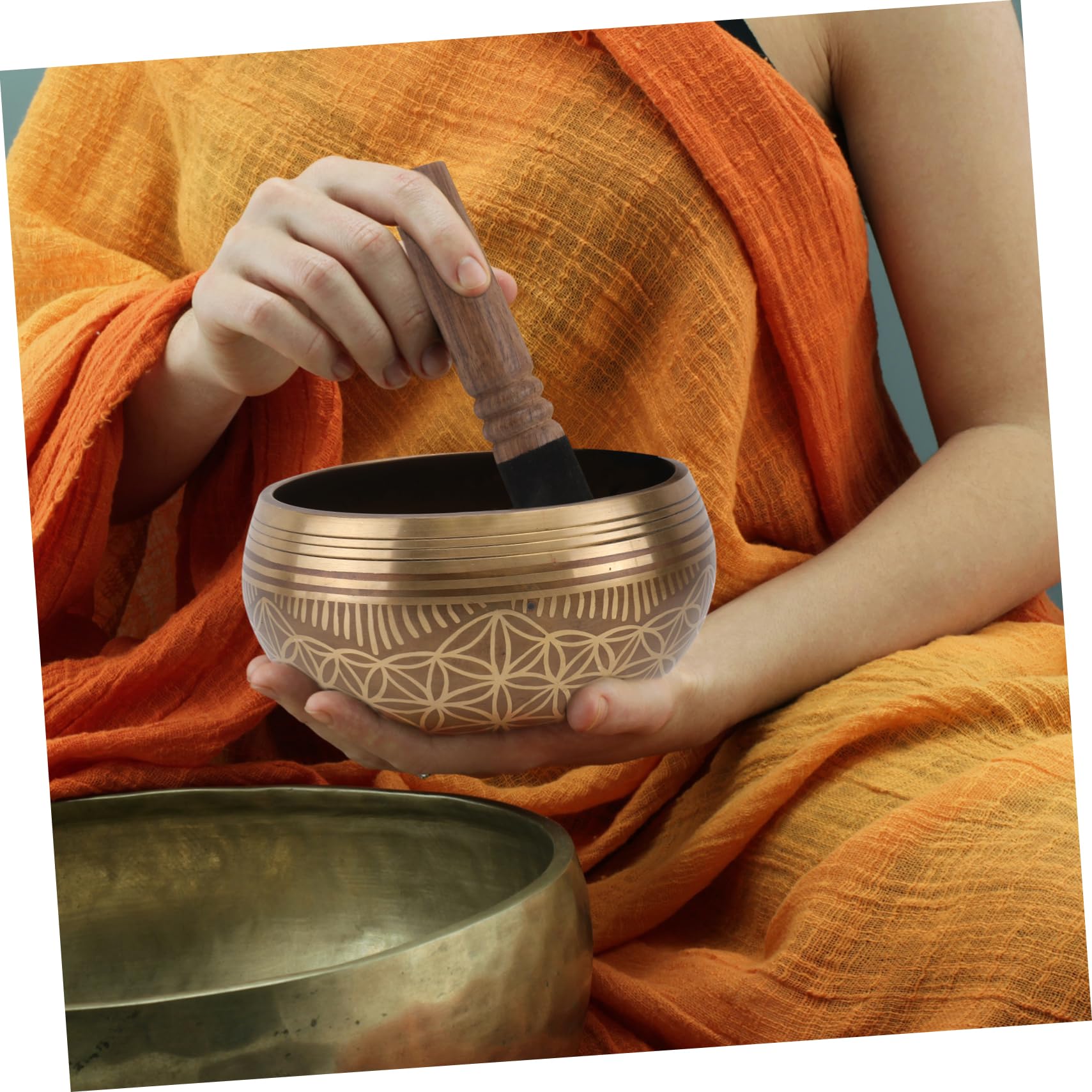 VICASKY 1set Ciotola Meditazione e Base Strumento Guarigione Per Yoga e Relax Domestici e