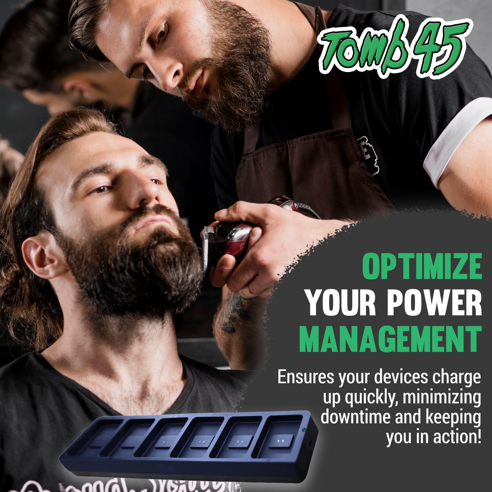 Tomb 45 Power Pods Base - Charging Base for Barber Accessories - Wireless Charging Station for Hair Clippers